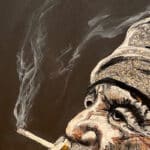 Gail-Hashemi-Toroghi-man-smoking-painting